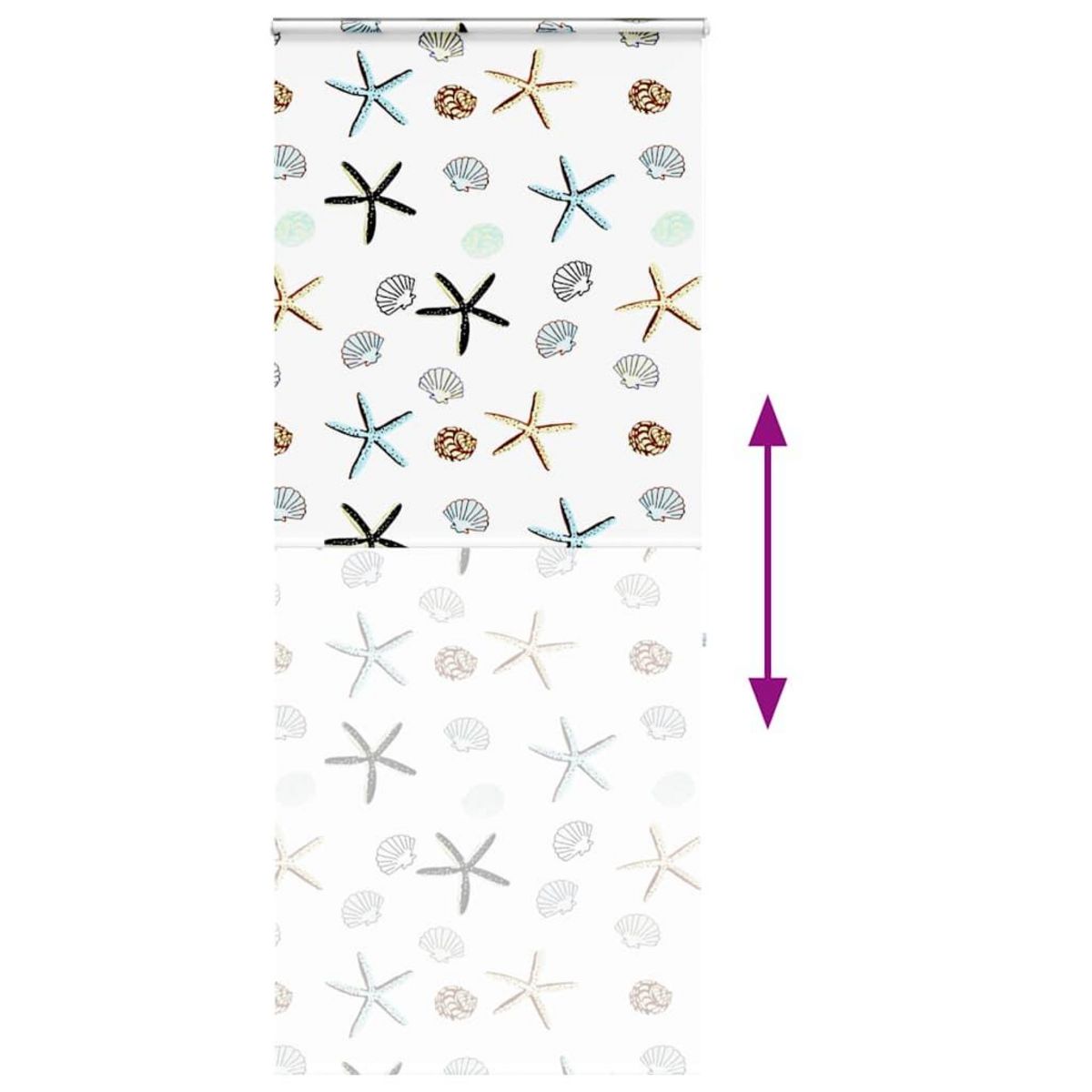 VIDAXL Store enrouleur de douche avec cassette largeur du tissu 96 cm