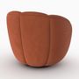 Voir la diapositive 3 : Rendez vous déco Fauteuil pivotant en velours vert - Ysé