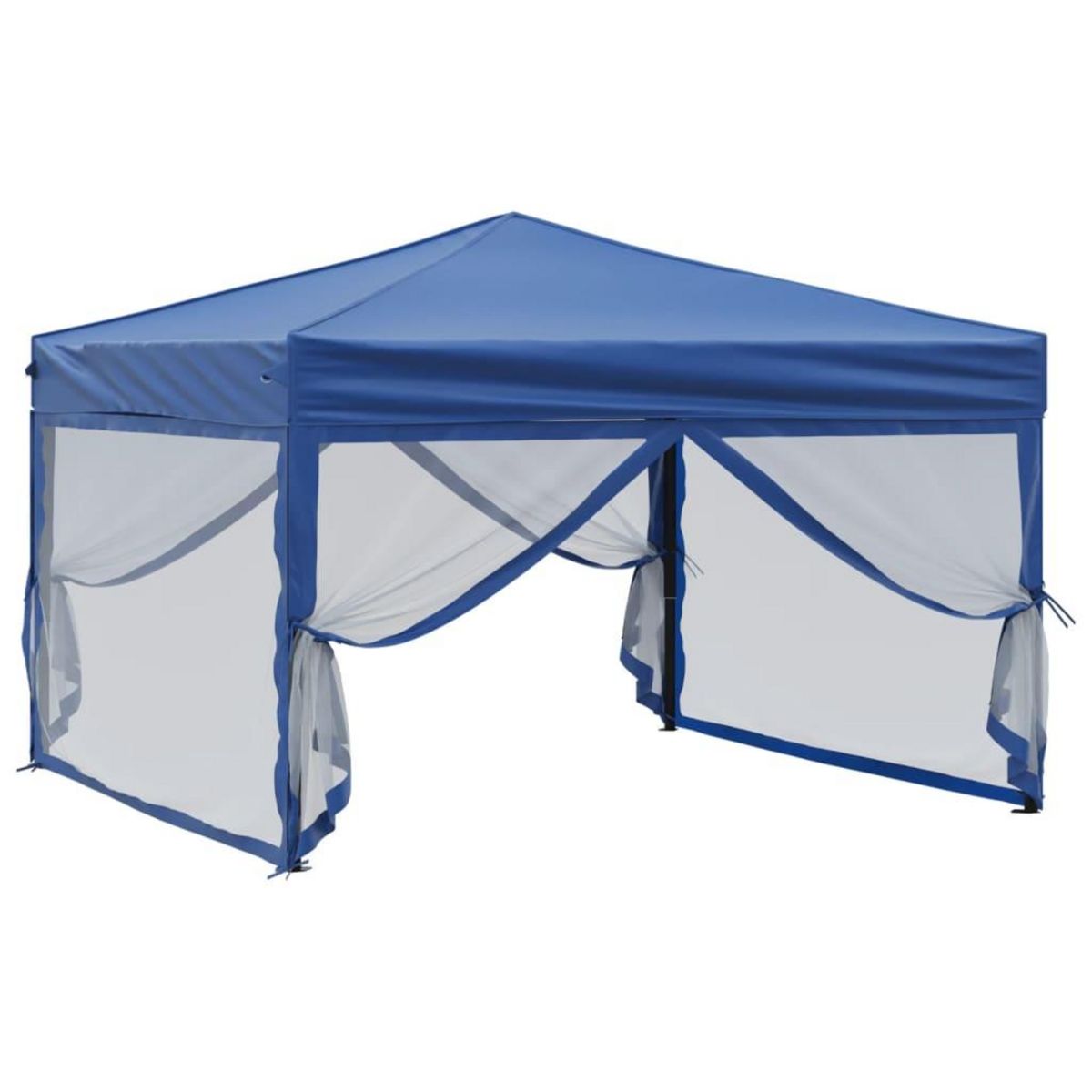 VIDAXL Tente de reception pliable avec parois Bleu 3x3 m