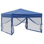 Voir la diapositive 3 : VIDAXL Tente de reception pliable avec parois Bleu 3x3 m