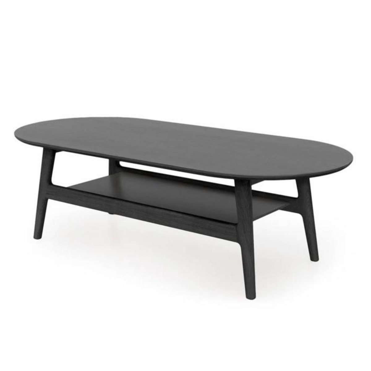 Paris Prix Table Basse en Bois  Courbée  130cm Noir