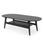 Voir la diapositive 2 : Paris Prix Table Basse en Bois  Courbée  130cm Noir