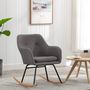 Voir la diapositive 1 : VIDAXL Chaise à bascule Gris clair Tissu