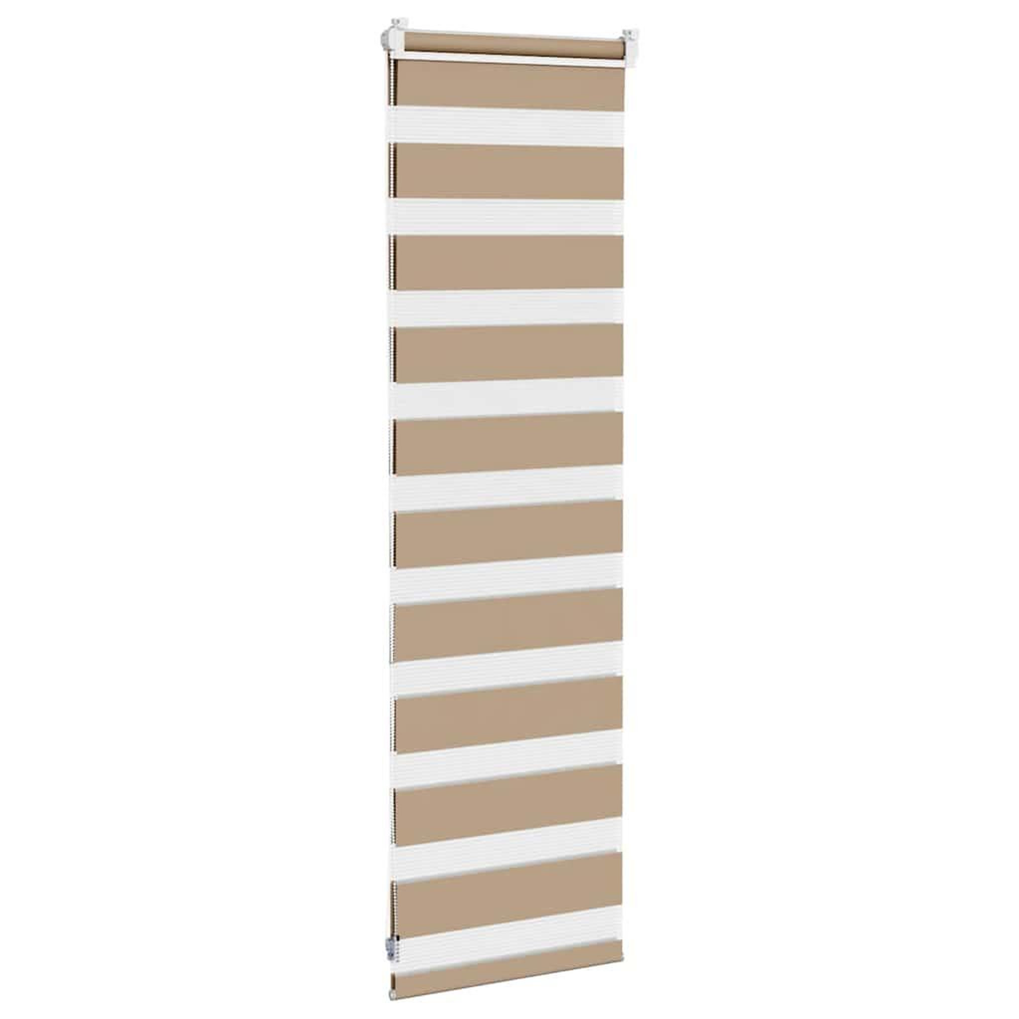 Voir la diapositive 4 : VIDAXL Store zebre marron sable largeur du tissu 45,9 cm polyester