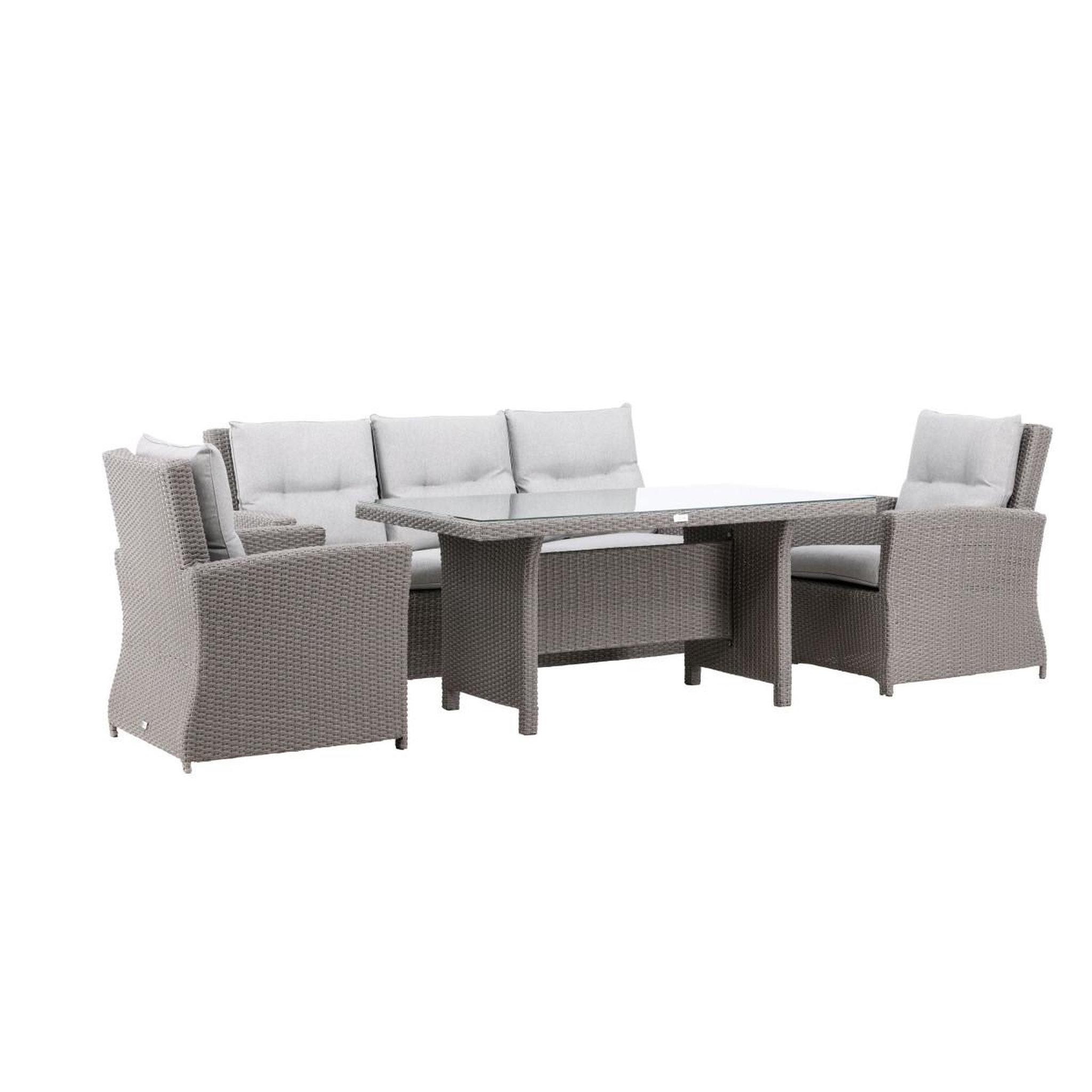 Voir la diapositive 2 : Paris Prix Salon repas de jardin 5 places  brentwood  186cm gris