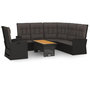 Voir la diapositive 2 : VIDAXL Salon de jardin 3 pcs avec coussins Noir Resine tressee