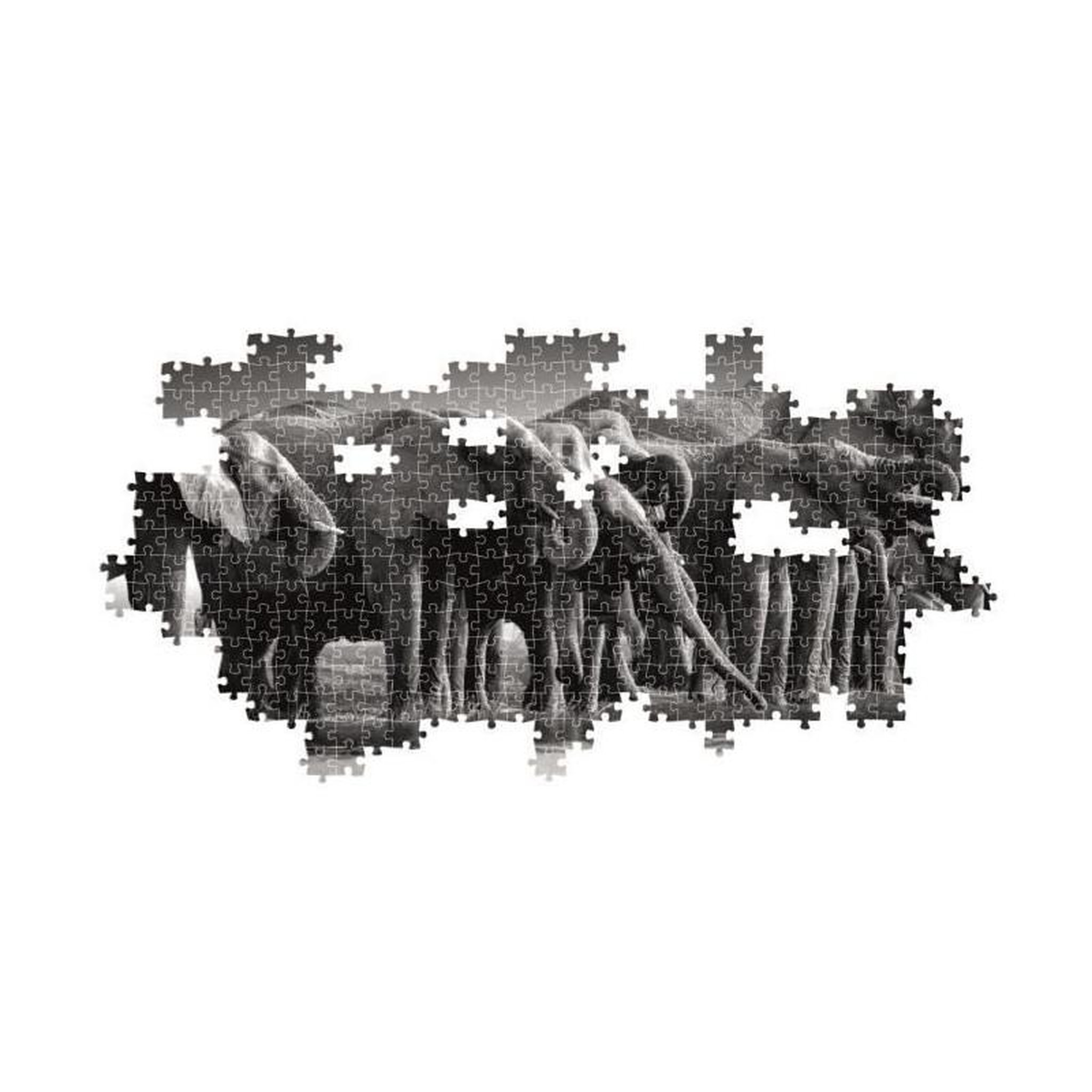 Voir la diapositive 3 : CLEMENTONI Puzzle 1000 pièces Panorama Herd of Giants Compact – Clementoni
