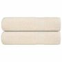 Voir la diapositive 1 : VIDAXL Essuie mains 2 pcs crème 50x100 cm 360 g m² 100% coton