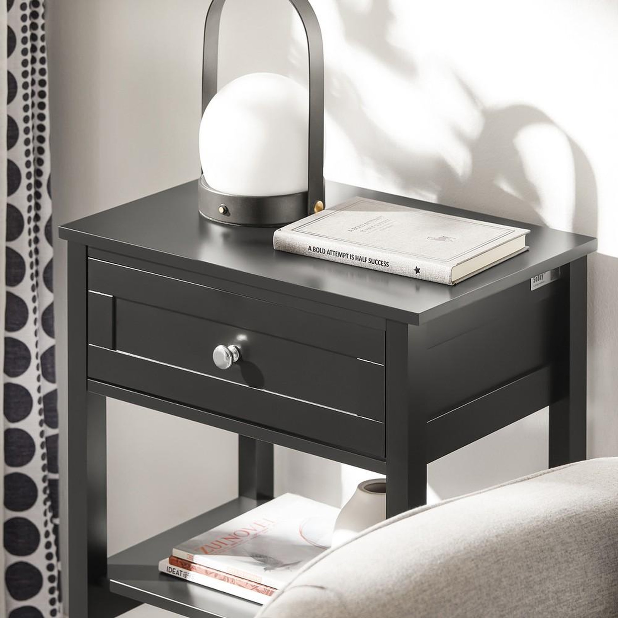 Voir la diapositive 6 : SOBUY SoBuy - Table De Chevet à un tiroir - Moderne - FBT46
