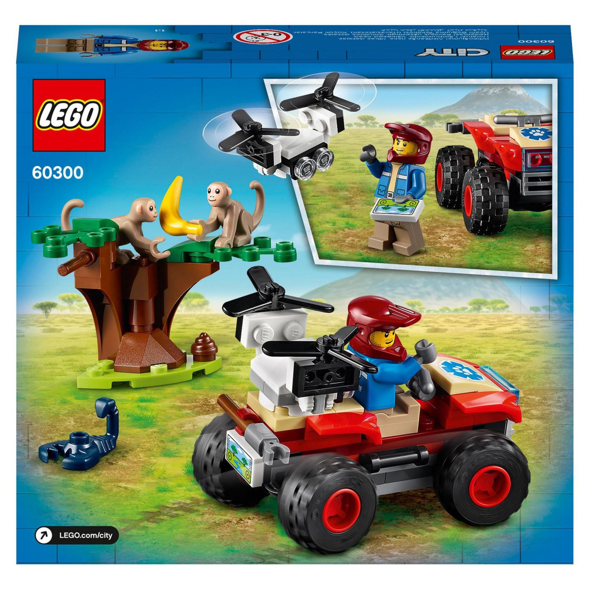 LEGO City Wildlife 60300 Le quad de sauvetage des animaux sauvages
