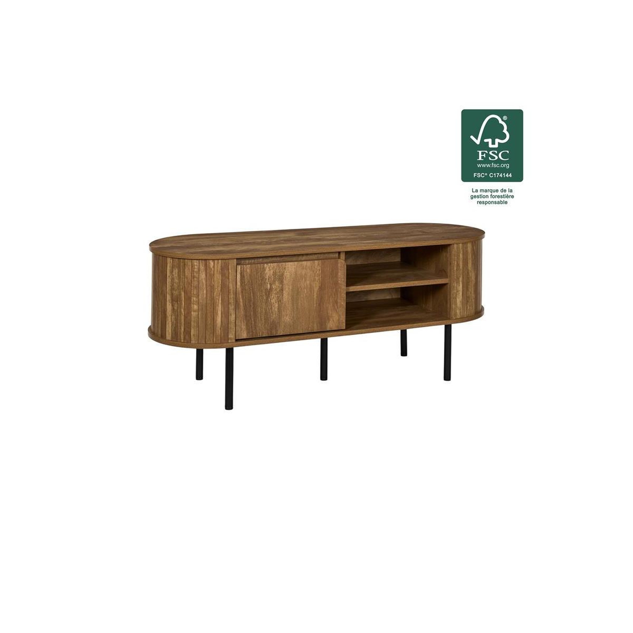 Voir la diapositive 6 : The Home Deco Factory Meuble tv avec porte  heritage  117cm marron