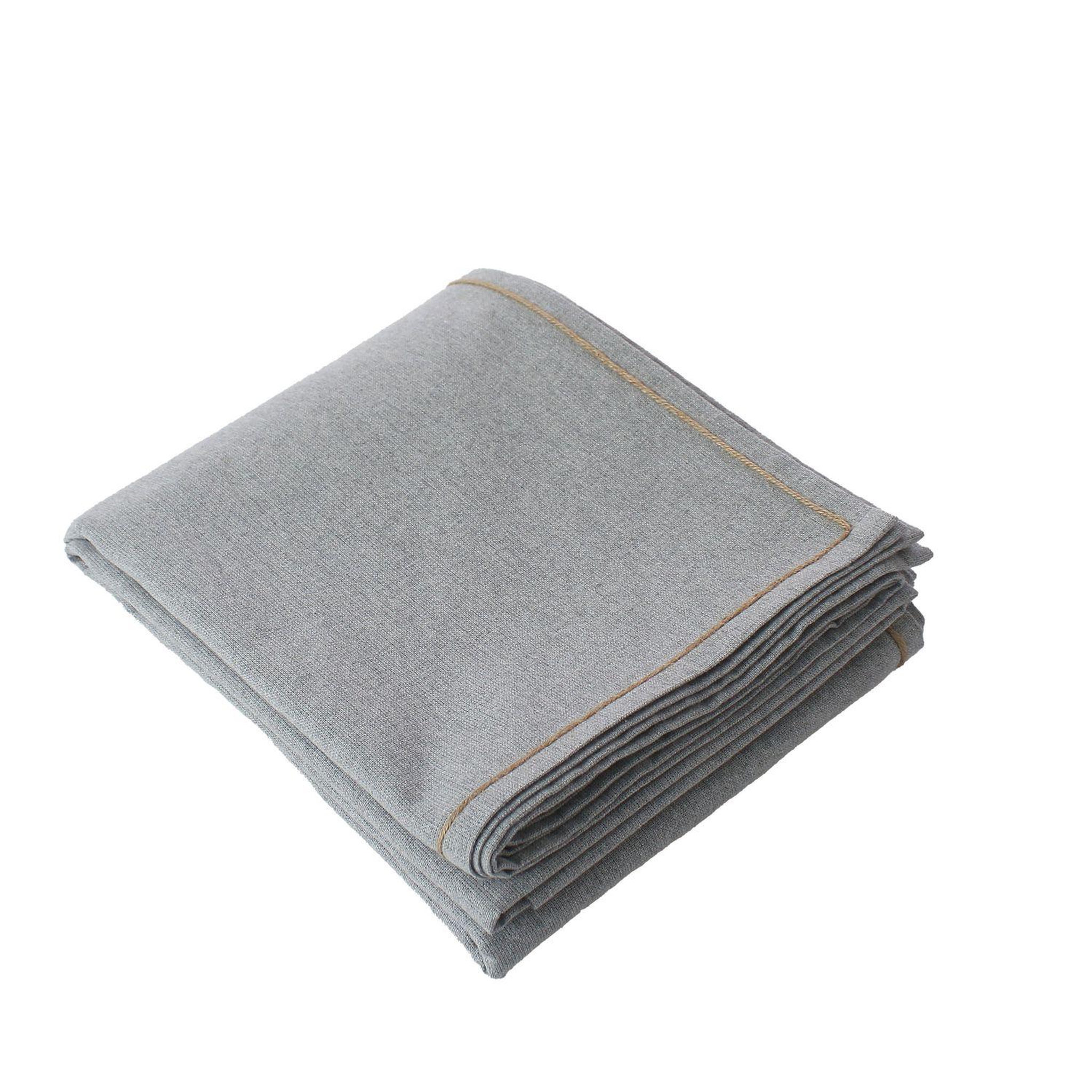 Voir la diapositive 1 : TOILINUX Nappe rectangulaire avec bordure jute LINA