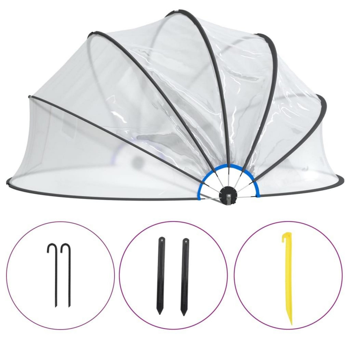 VIDAXL Dome de piscine 500x250 cm