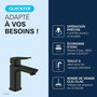 Voir la diapositive 4 : Grohe Mitigeur de lavabo - GROHE DICE - Taille S - Clic-clac - Noir mat