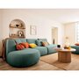 Voir la diapositive 1 : LISA DESIGN Santorini - canapé modulable d'angle gauche + pouf - 5 places - en tissu texturé
