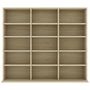 Voir la diapositive 4 : VIDAXL Armoire a CD Chene sonoma 102x23x89,5 cm Bois d'ingenierie