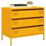 Voir la diapositive 1 : VIDAXL Buffet jaune moutarde 68x39x58,5 cm acier lamine a froid