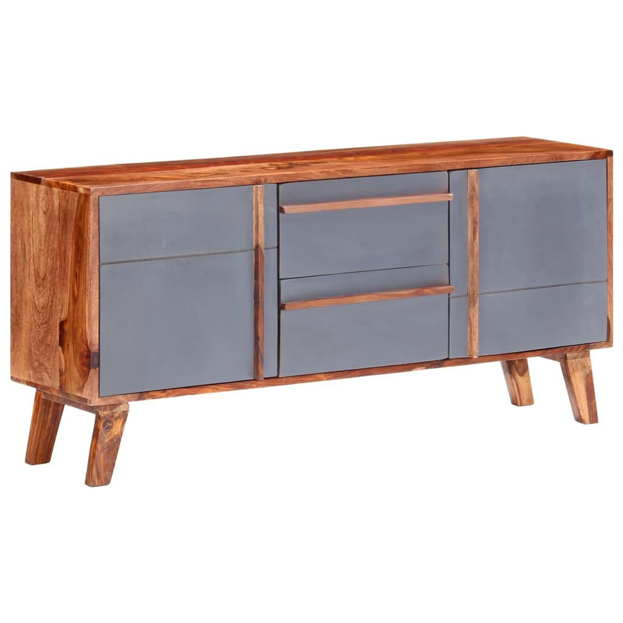 Voir la diapositive 1 : VIDAXL Buffet gris 120x30x55 cm bois massif
