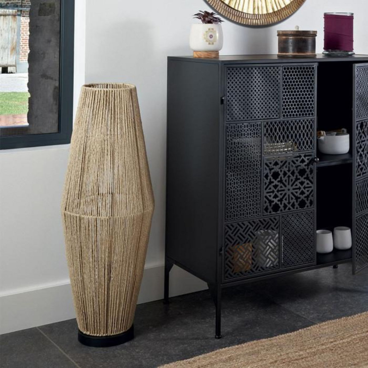 ATMOSPHERA Lampadaire Déco  Aissa  83cm Naturel