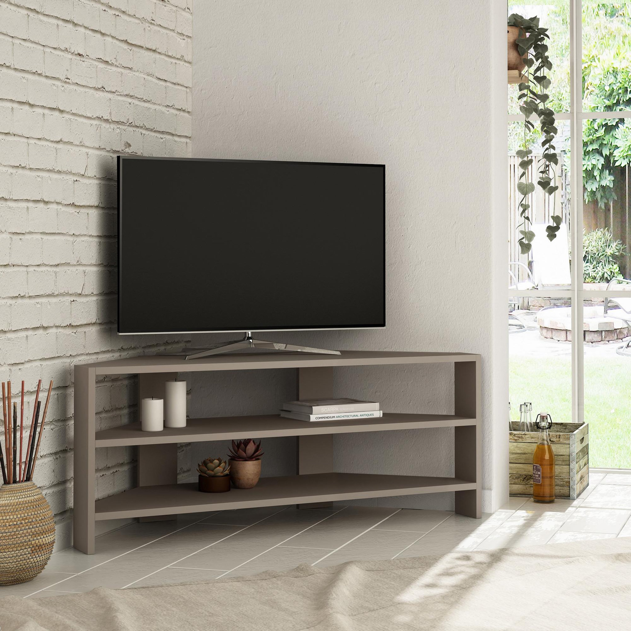Voir la diapositive 2 : Habitat et Jardin Meuble tv en bois  thales  114 x 36 x 45 cm - moka clair
