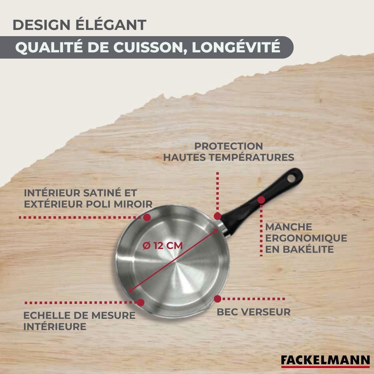 Fackelmann Casserole en inox 12 cm Fackelmann Geneva