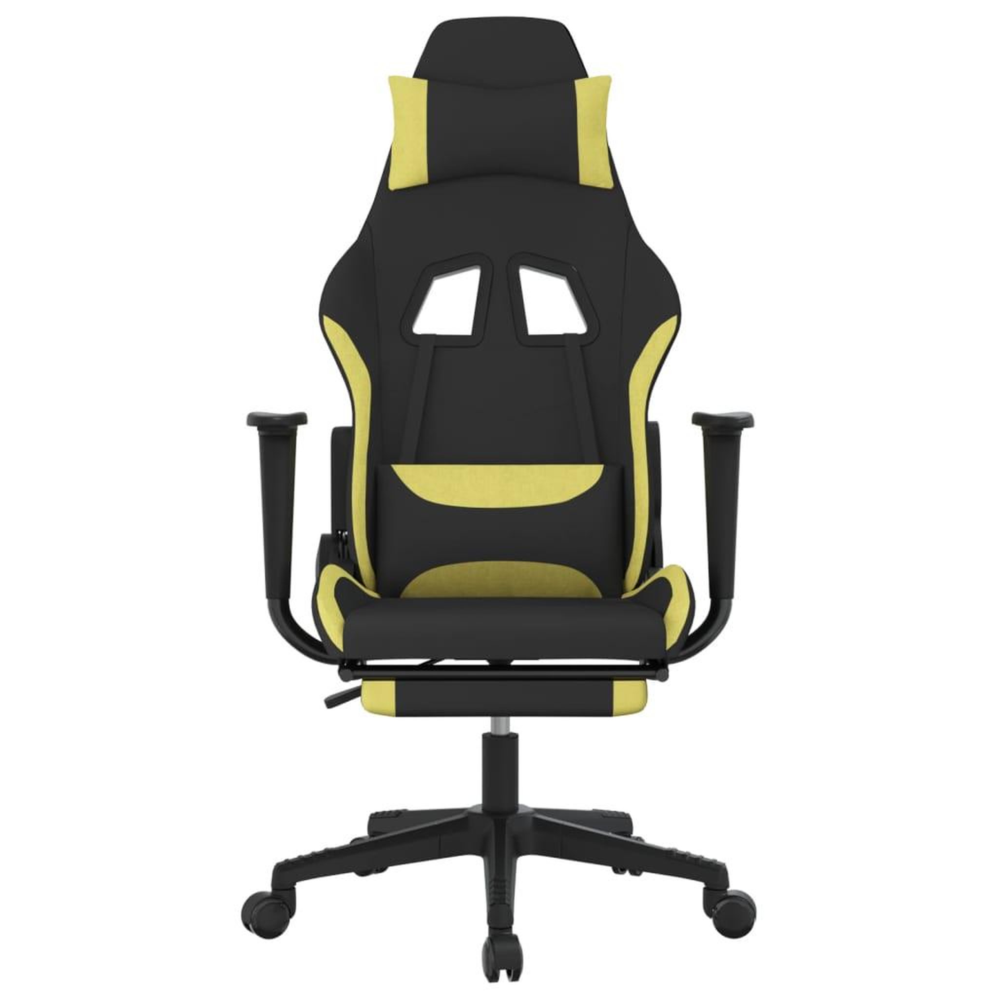Voir la diapositive 3 : VIDAXL Chaise de jeu de massage avec repose-pied Noir et vert clair