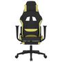 Voir la diapositive 3 : VIDAXL Chaise de jeu de massage avec repose-pied Noir et vert clair