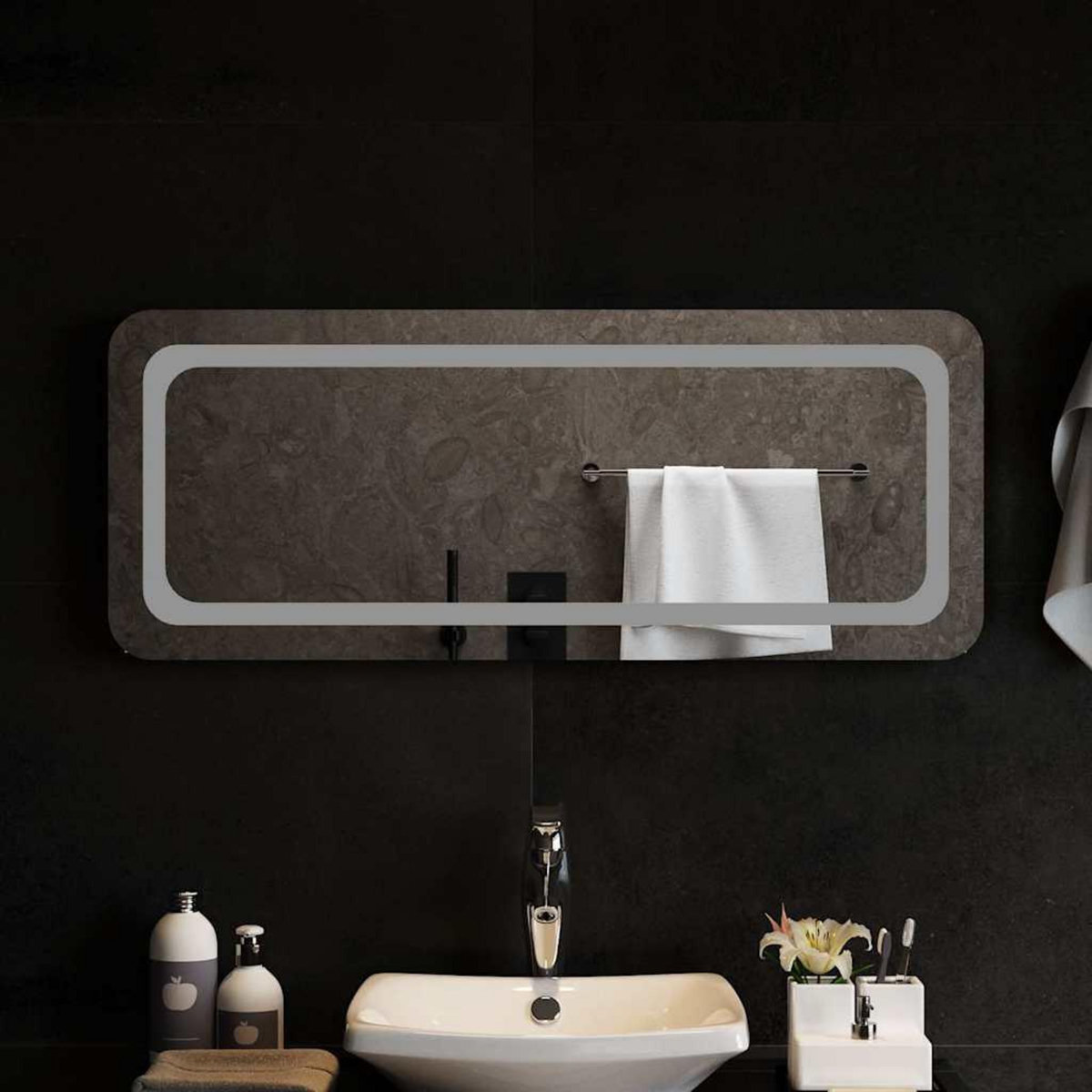 VIDAXL Miroir de salle de bain a LED 100x40 cm