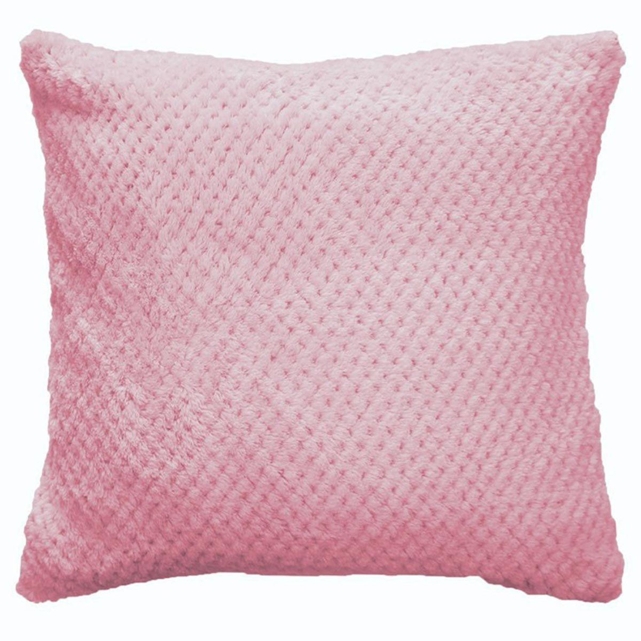 Douceur d'Intérieur Housse de coussin jacquard  didou  40x40cm rose dragée