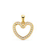 Voir la diapositive 3 : L'ATELIER D'AZUR Pendentif Or 18 Carats 750/000 Jaune Sertis de Zirconiums - Motif Coeur - Chaine Dorée Offerte