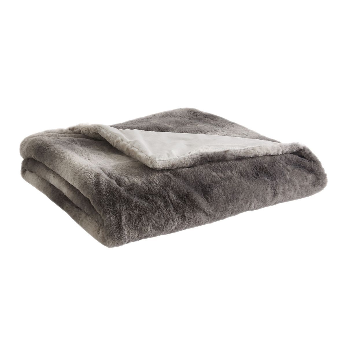 ACTUEL Plaid fantaisie effet fausse fourrure en polyester 500g/m² 