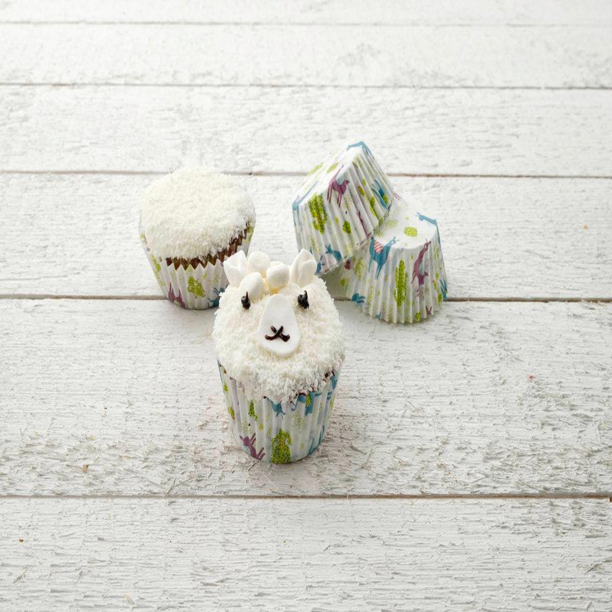 Voir la diapositive 2 : ZENKER Lot de 50 moules à muffins en papier motif lama et cactus 7 cm zenker smart pastry