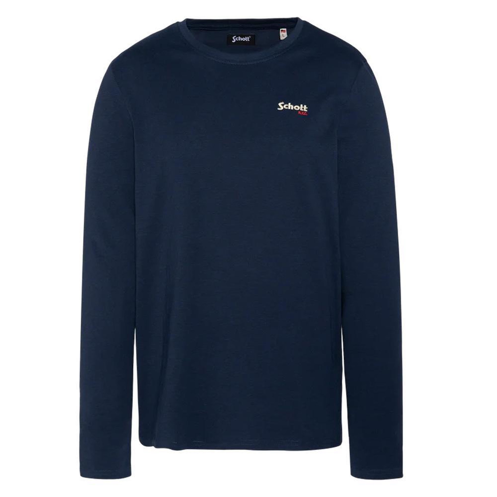 Schott T-shirt Marine Homme Schott BRODEDML. Coloris disponibles : Bleu