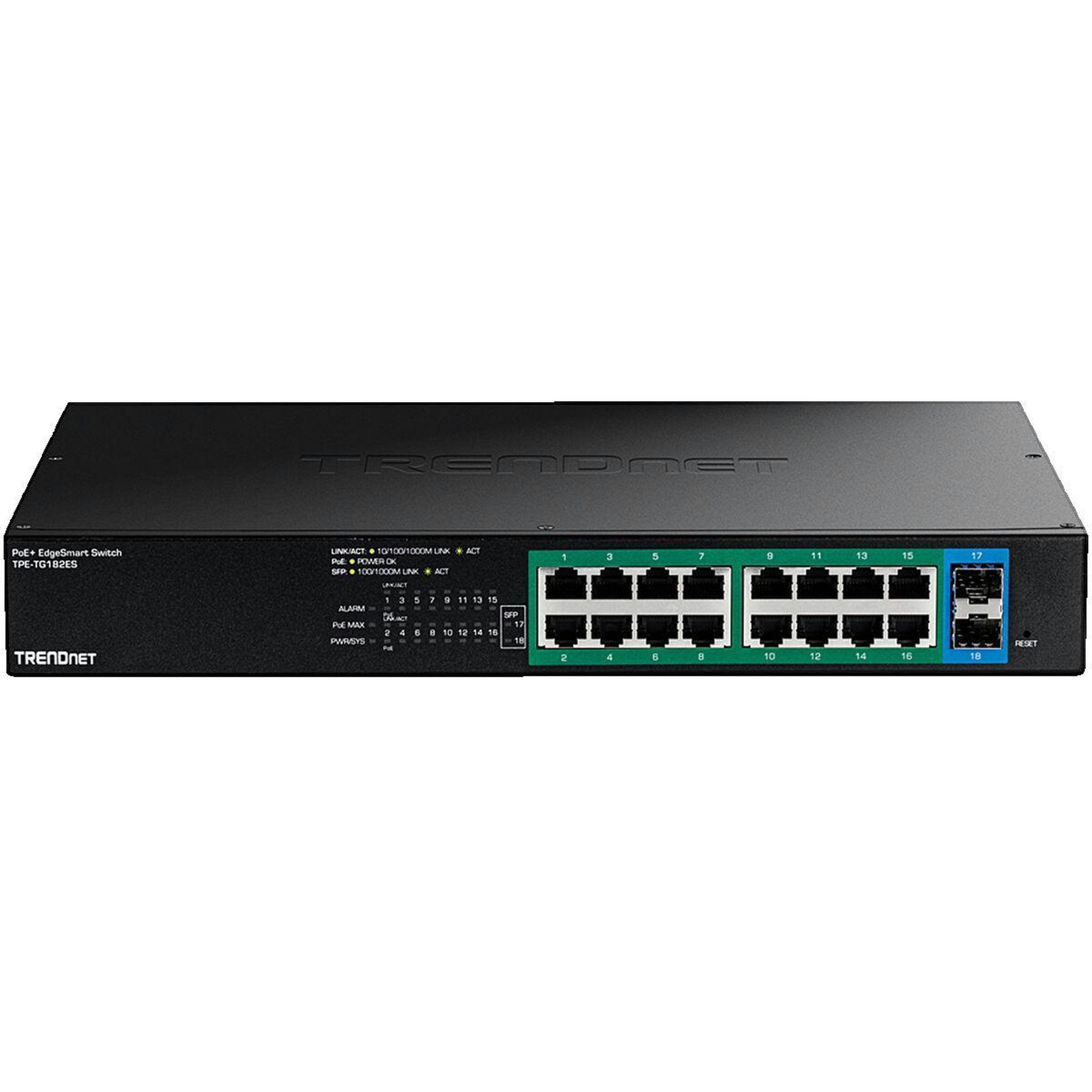 Voir la diapositive 3 : Trendnet Commutateur réseau Trendnet TPE-TG182ES PoE+ 18 ports