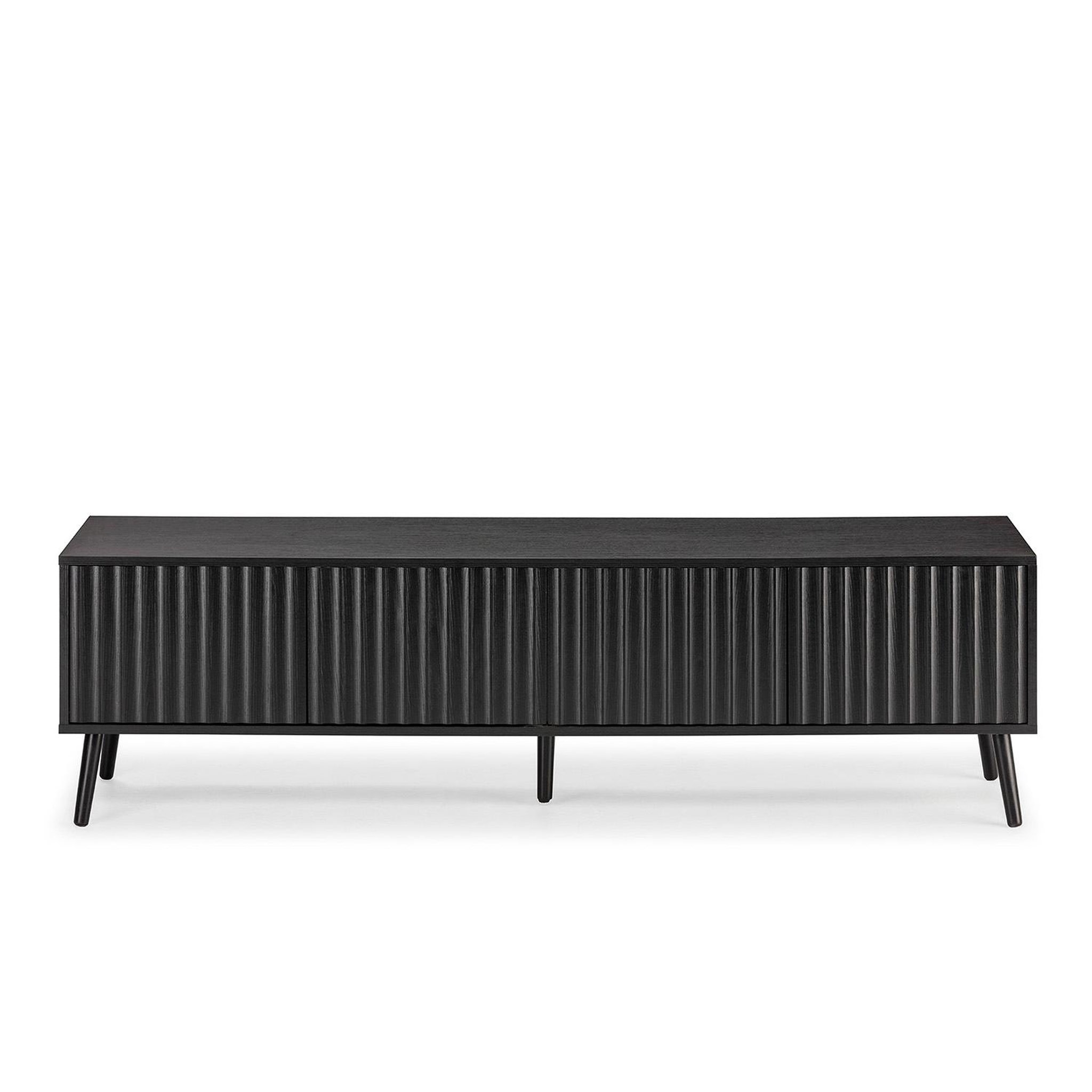 Voir la diapositive 4 : VS VENTA-STOCK Meuble TV Lluvia 4 portes couleur noir