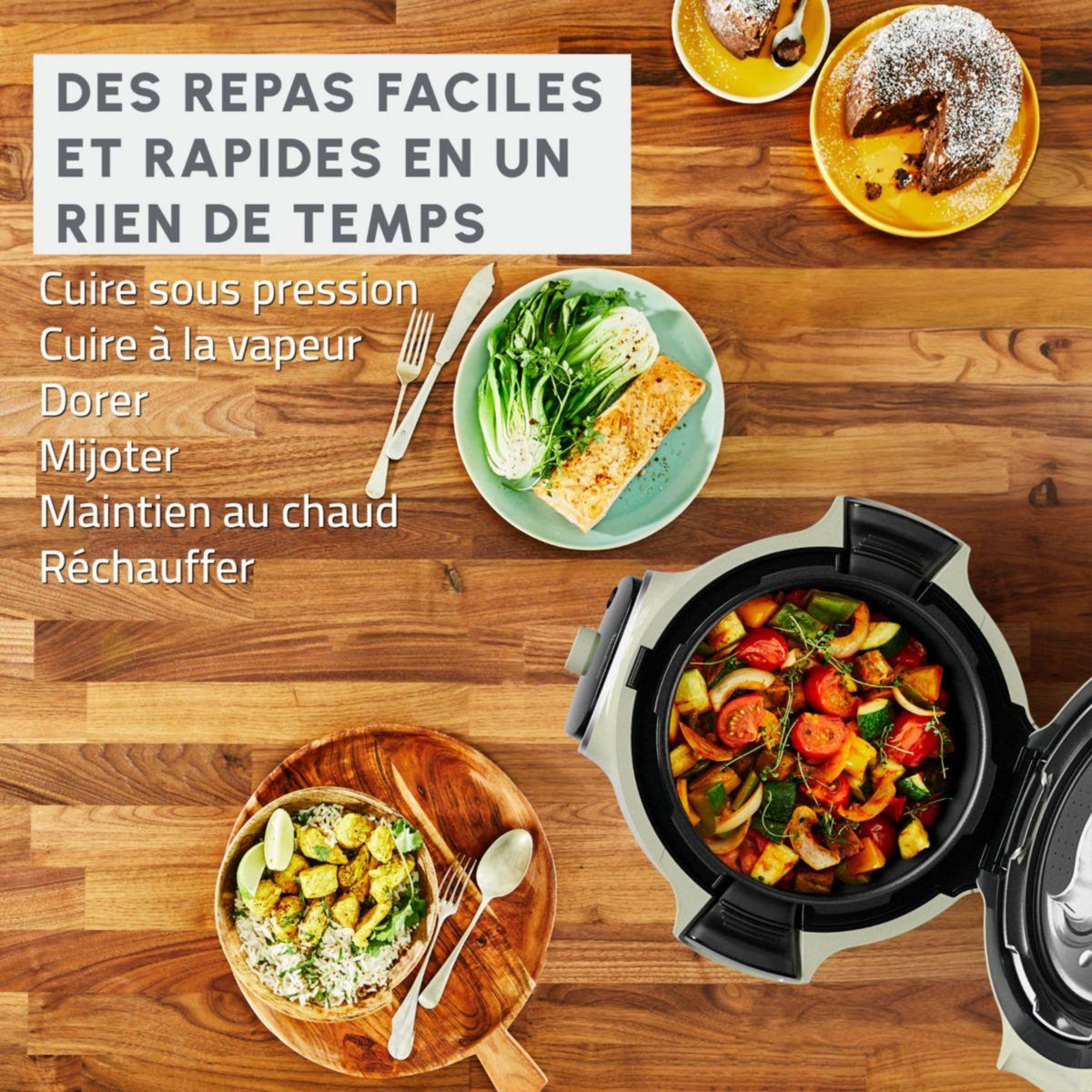 MOULINEX Cookeo CE88E310 blanc mini 3 L, 6 modes de cuisson