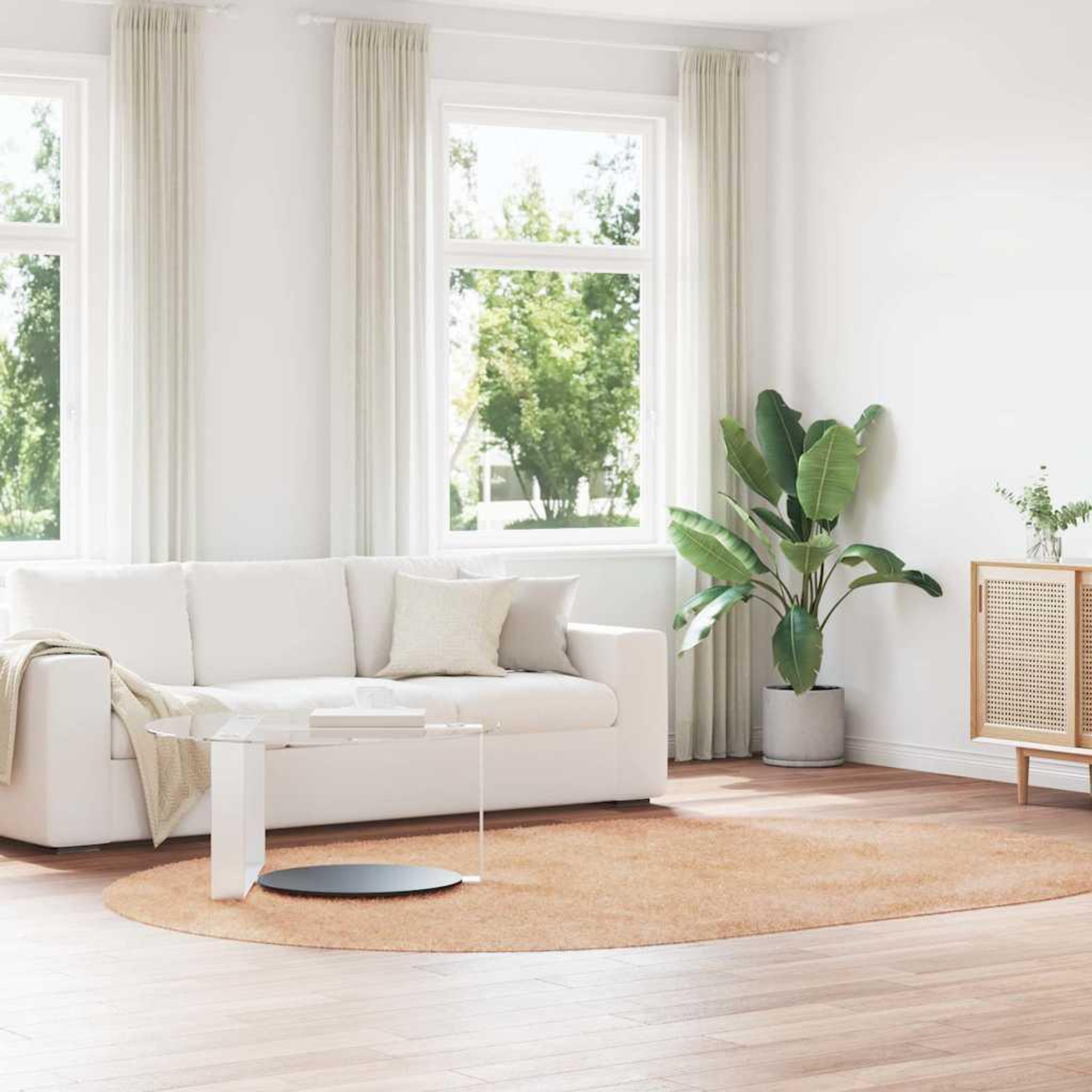 VIDAXL Tapis Shaggy a poils longs NAVARRA beige 300x200 cm polyester