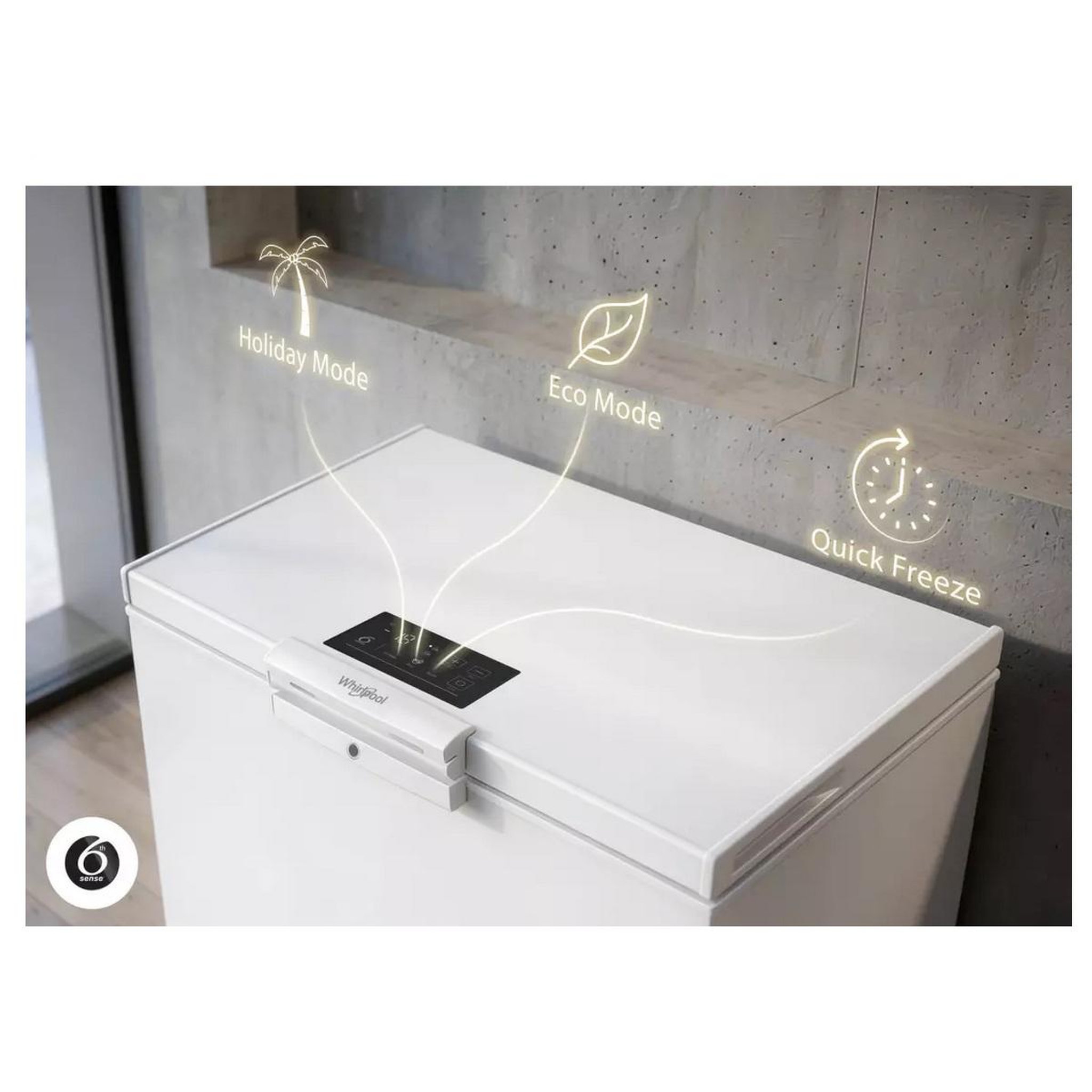 Voir la diapositive 6 : Whirlpool Congélateur coffre 112cm 308l blanc - w3rhs30ew