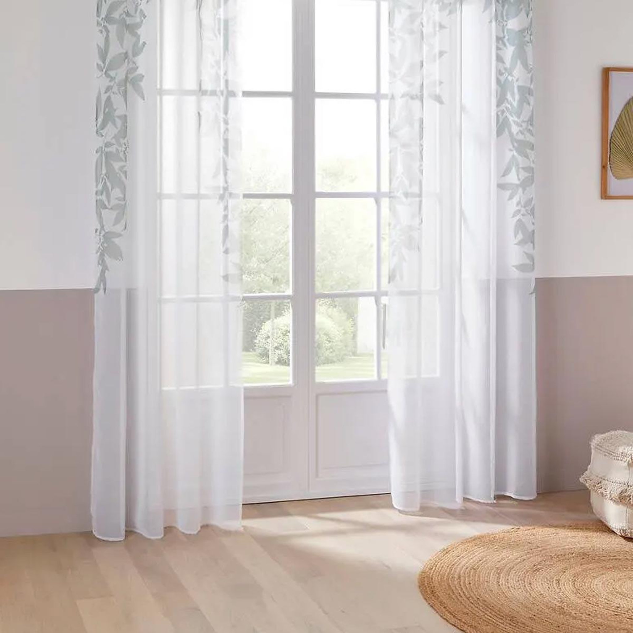 Voir la diapositive 2 : ATMOSPHERA Rideau voilage imprimé  ark  140x240cm vert