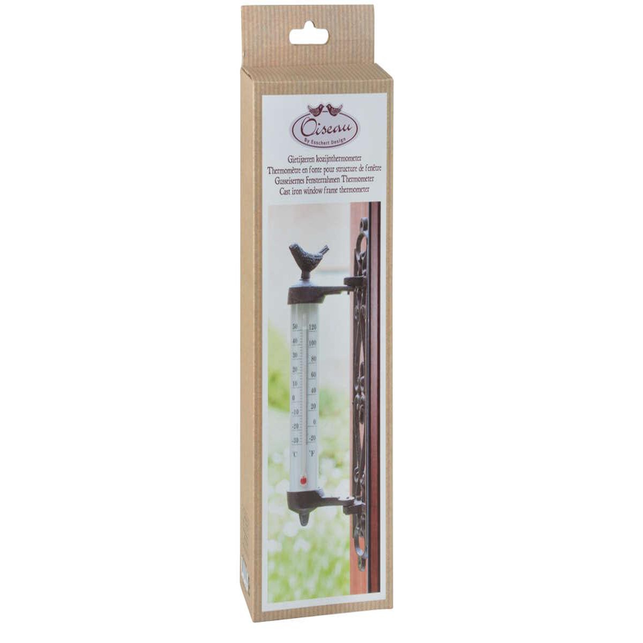 Voir la diapositive 4 : ESSCHERT DESIGN Thermomètre mural oiseau en fonte - Esschert Design