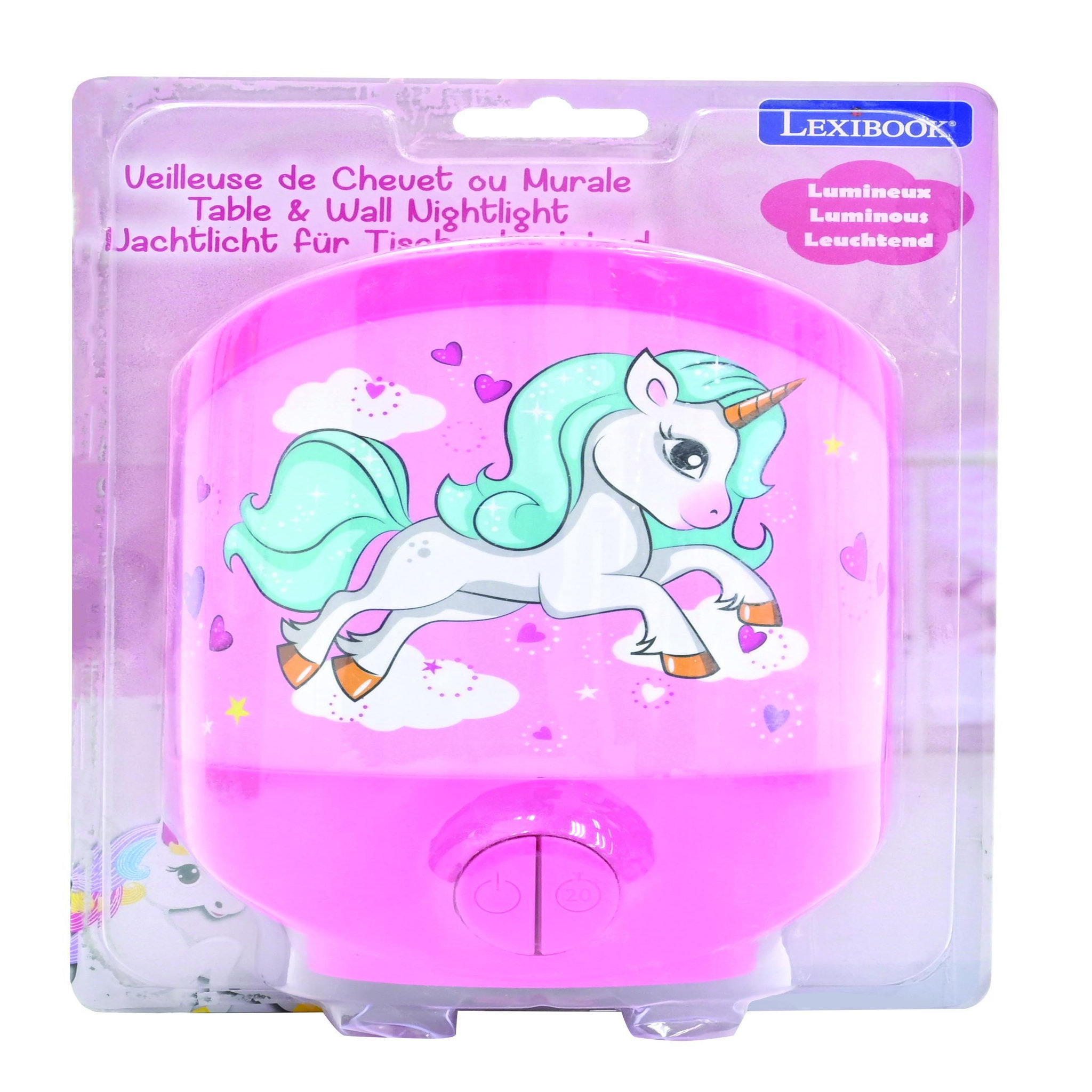 Voir la diapositive 4 : Lexibook Veilleuse de chevet ou murale Licorne