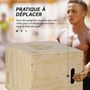 Voir la diapositive 5 : HOMCOM Box jump - box de pliométrie - boite de saut - 3 hauteurs 40/45/60H cm - charge max. 120 Kg - bois de hêtre