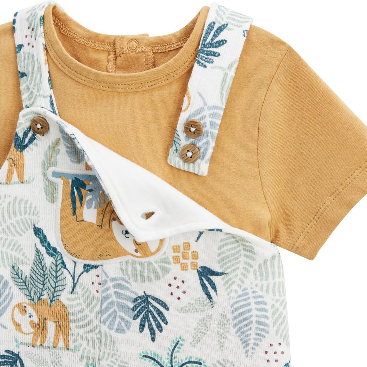 Petit Béguin Ensemble salopette bébé et t-shirt Baroudeur