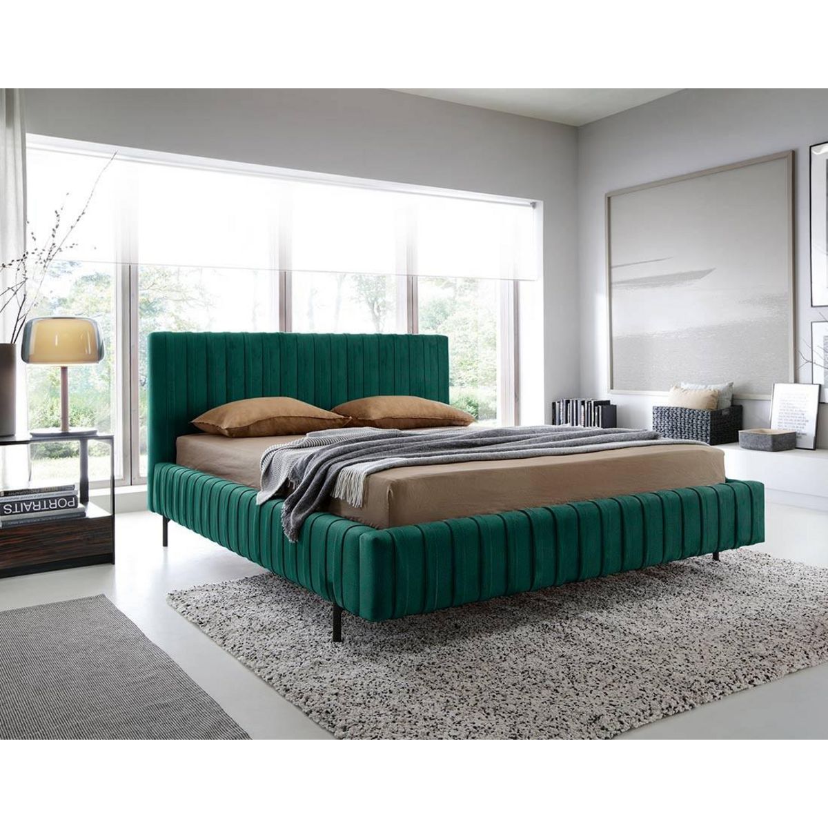 LISA DESIGN Flavio - lit coffre - 140x200 cm - sommier inclus - en simili