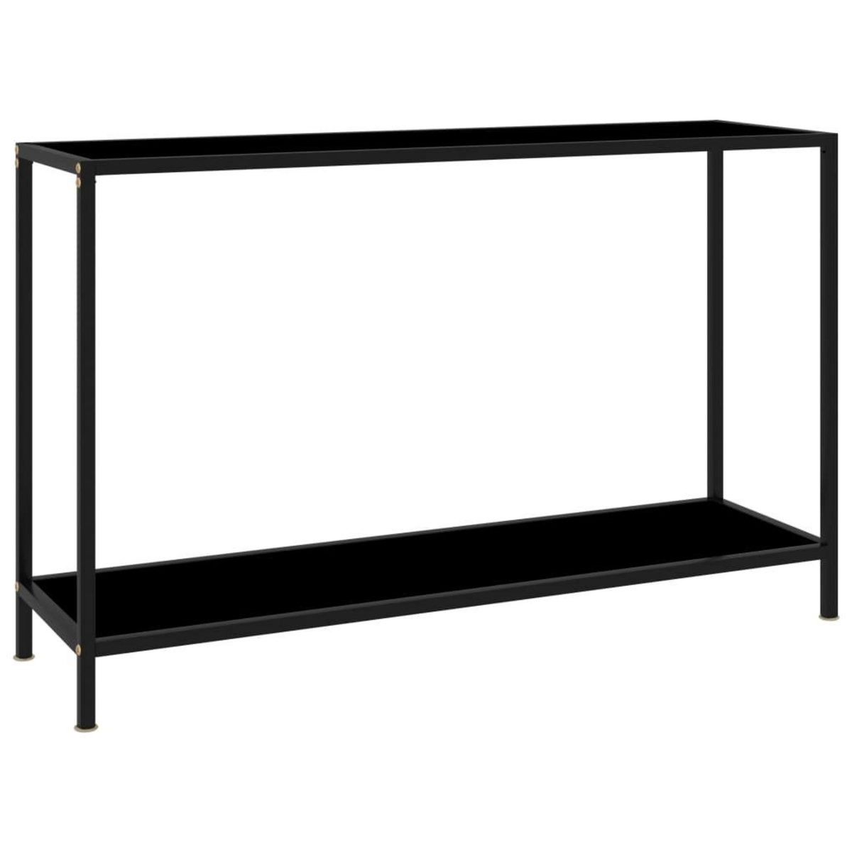 VIDAXL Table console Noir 120x35x75 cm Verre trempe