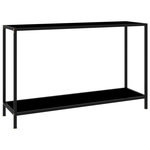 VIDAXL Table console Noir 120x35x75 cm Verre trempe