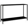 Voir la diapositive 1 : VIDAXL Table console Noir 120x35x75 cm Verre trempe