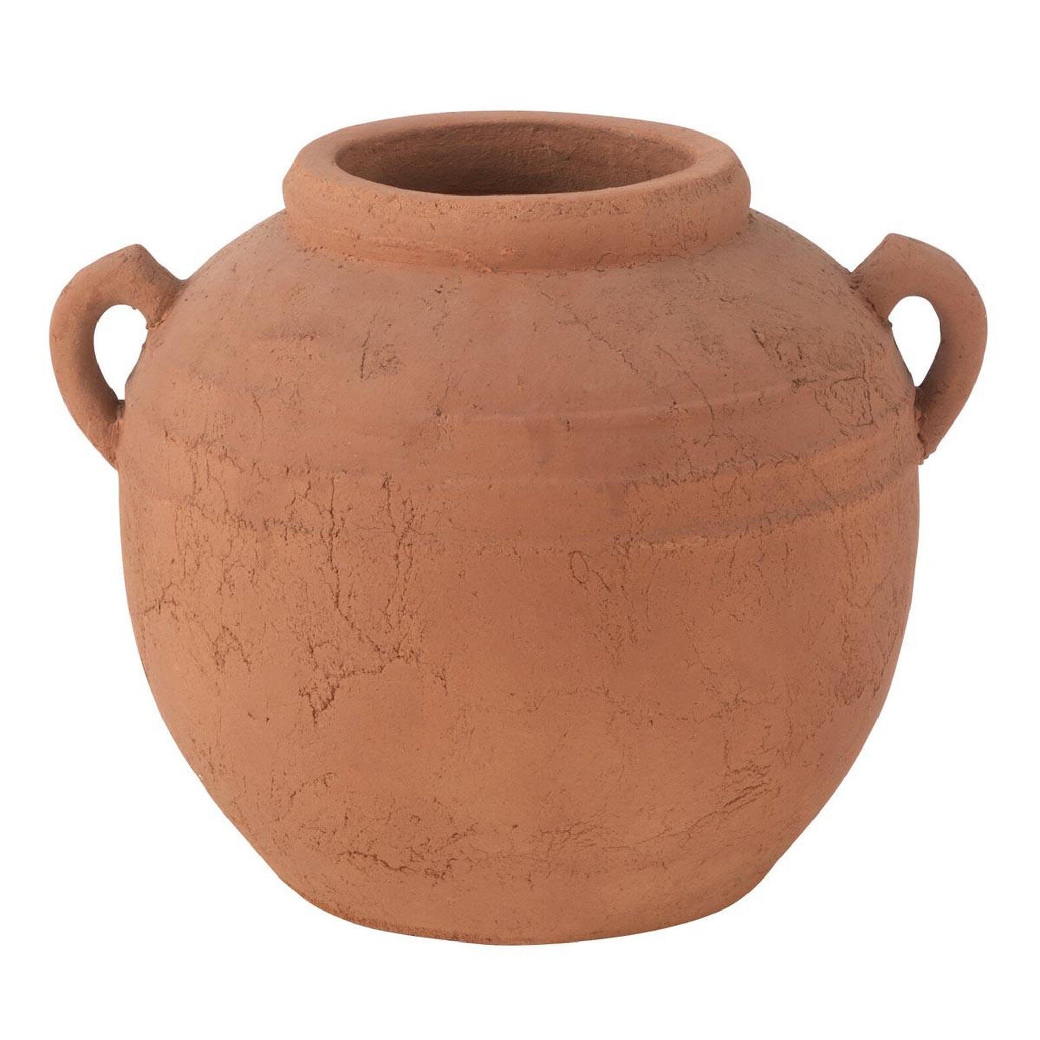 J-LINE Vase rond en terre cuite  moke  29cm cuivre