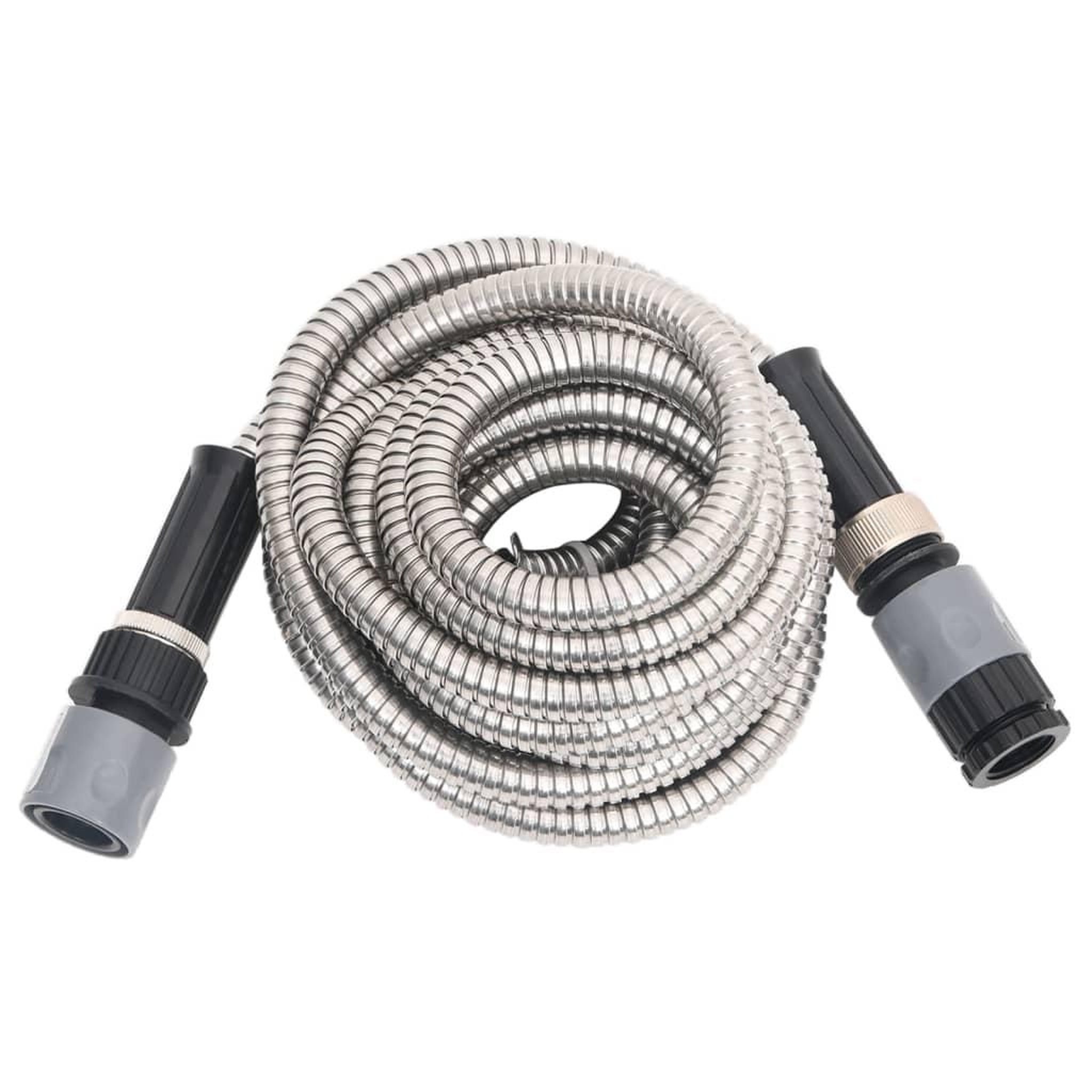Voir la diapositive 3 : VIDAXL Tuyau d'arrosage buse de pulverisation argente 0,6  7,5 m inox