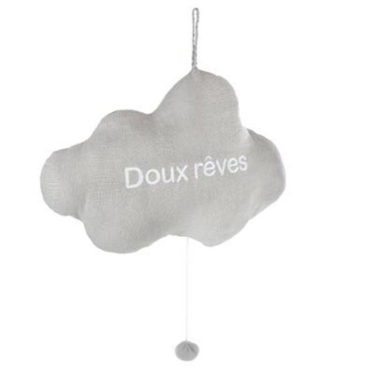 Atmosphera Kids Coussin Déco Musical  Nuage  30cm Gris